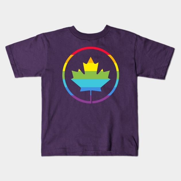 Lgbt Canada Pride Kids T-Shirt by ManulaCo